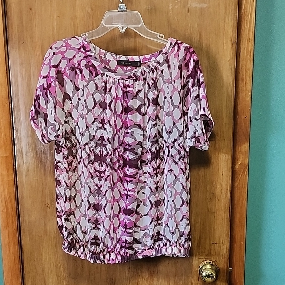 **2 for $10** Patterned Pink and Purple Women's Top
